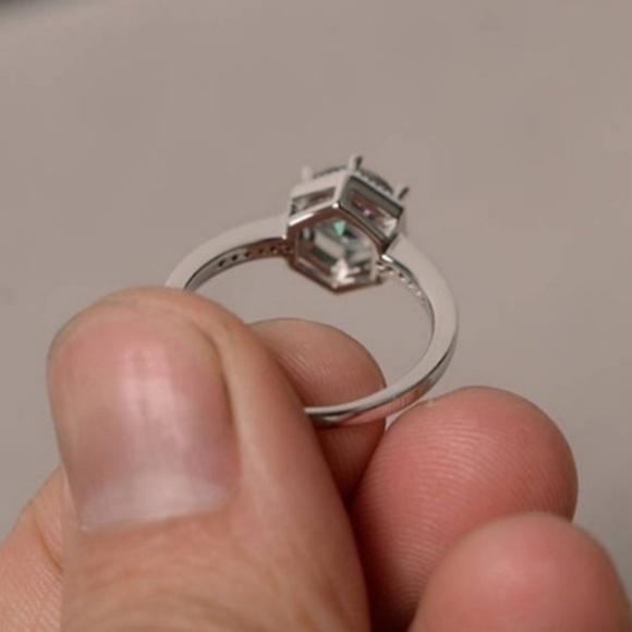 Stunning Mystic Topaz Halo Ring - Picture 5 of 5